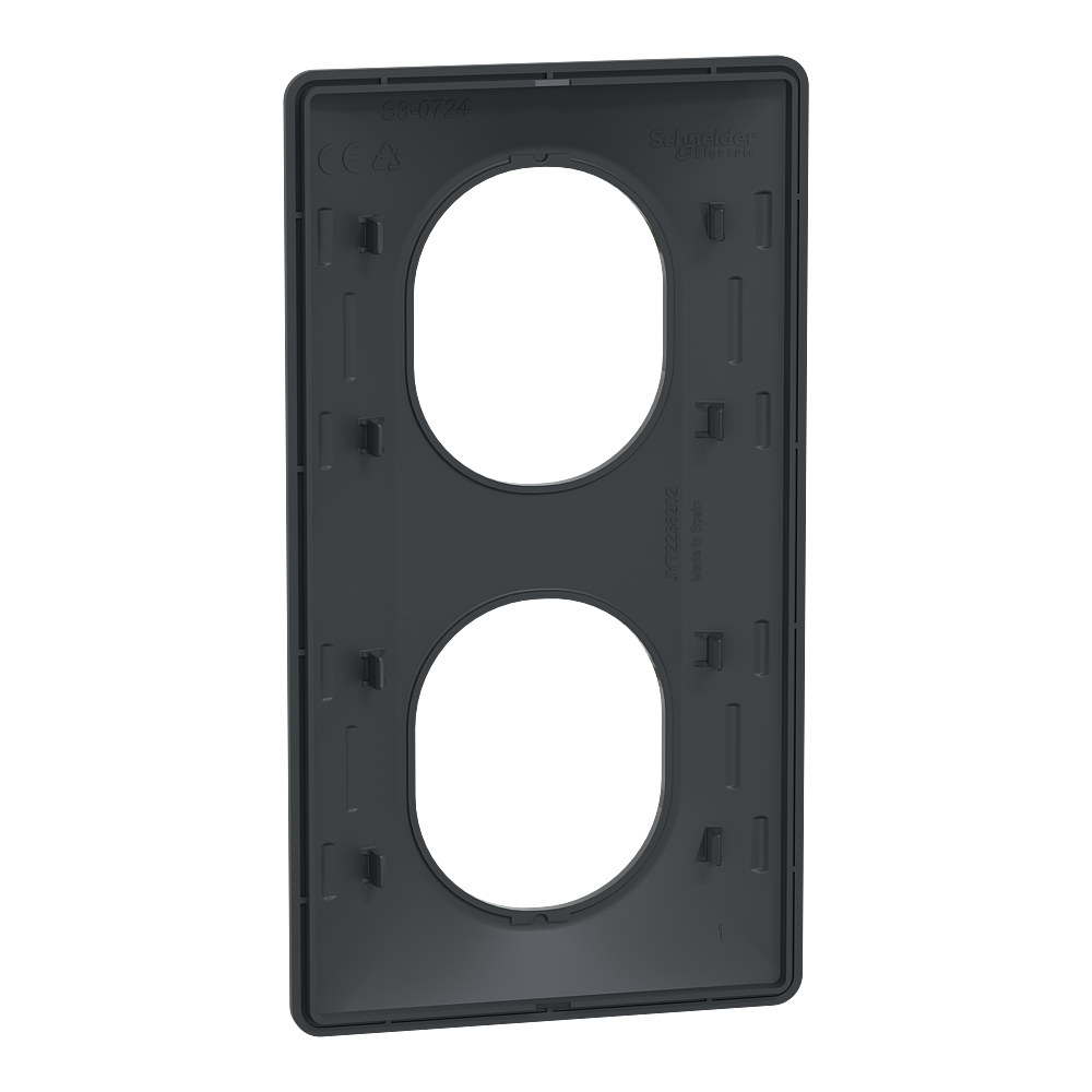 Plaque 2 postes Vert 71mm Anth